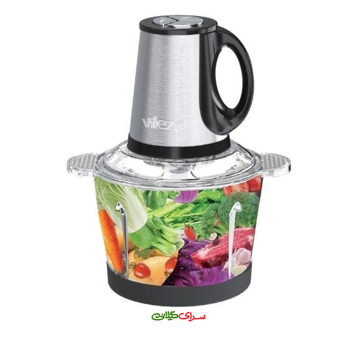 خرد کن 3 لیتری 6 تیغه استیل مشکی ویلز مدل VL-6040 B