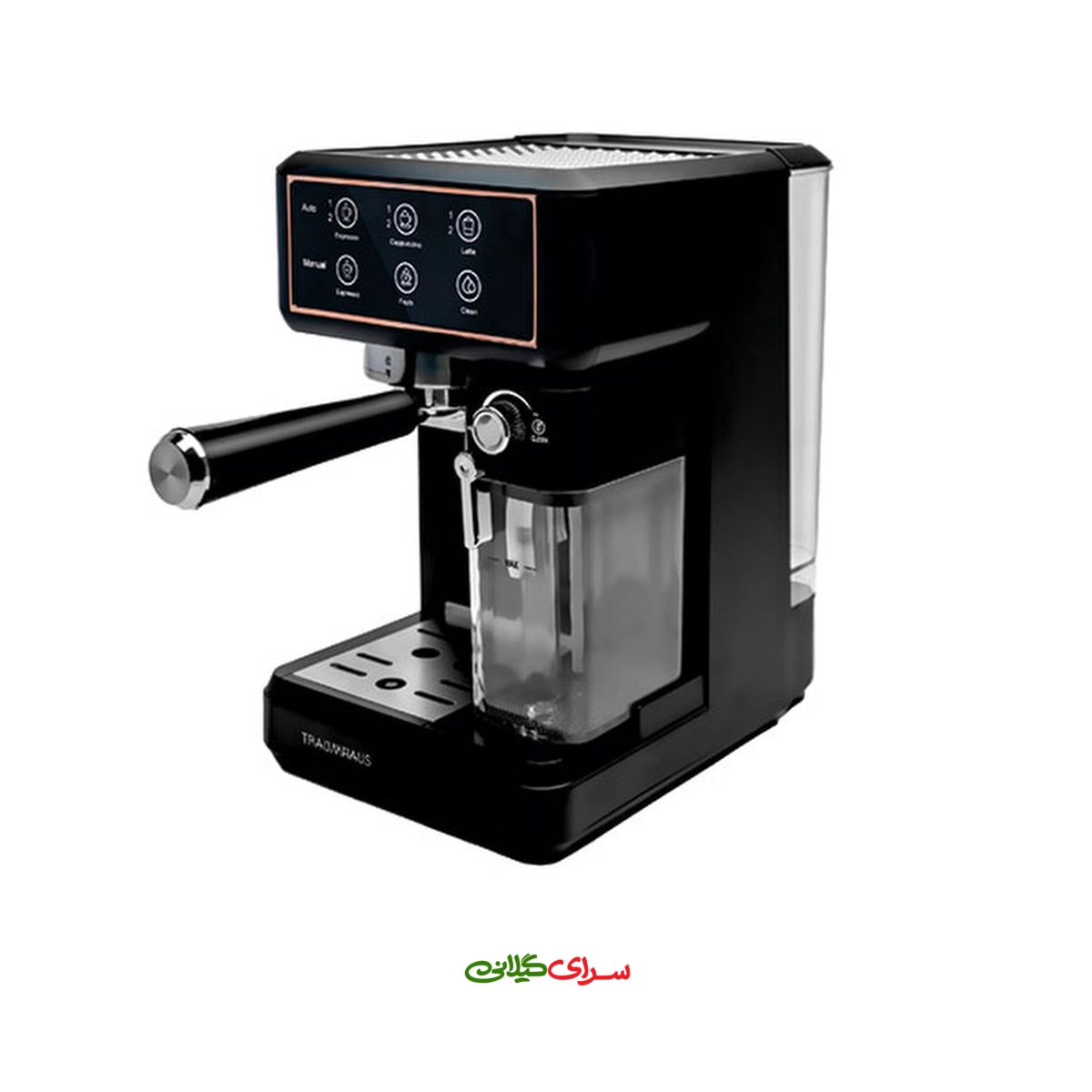 اسپرسو ساز 1.8 لیتری 20 بار مشکی ترام هاوس مدل EM-15210TD