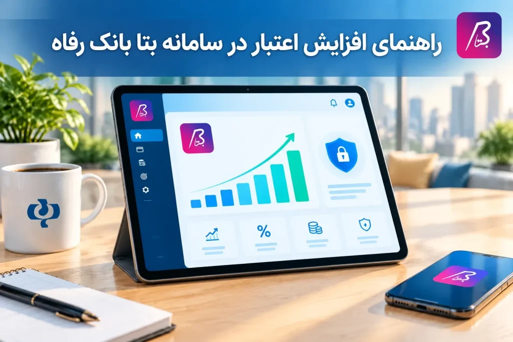 راهنمای افزایش اعتبار در سامانه بتا بانک رفاه (1)